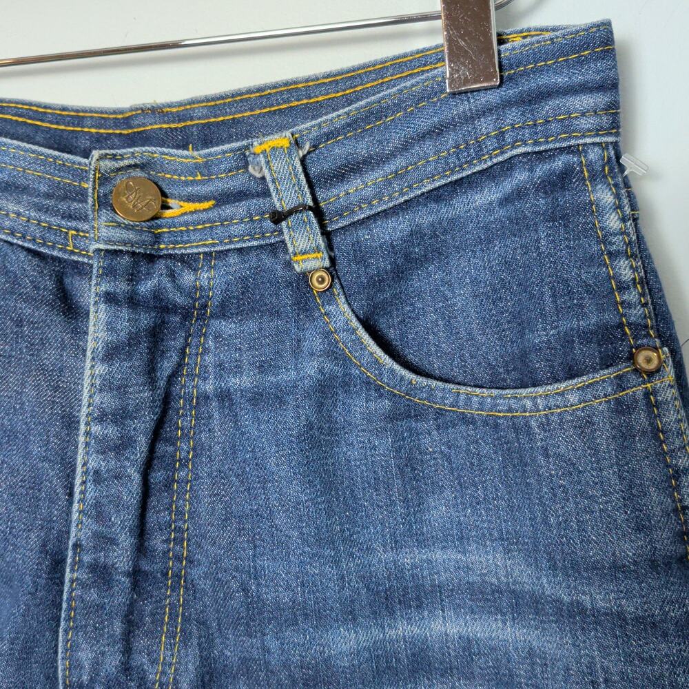 Vintage Diane Von Furstenberg DVF 70s 80s High Waist Jeans Denim Logo Spell Out - Picture 4 of 6
